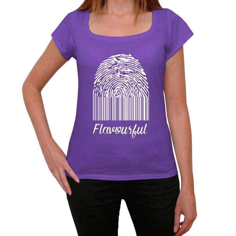 Flavourful Fingerprint Purple Womens Short Sleeve Round Neck T-Shirt Gift T-Shirt 00310 - Purple / Xs - Casual