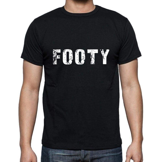 Footy Mens Short Sleeve Round Neck T-Shirt 5 Letters Black Word 00006 - Casual