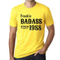Freakin Badass Since 1988 Mens T-Shirt Yellow Birthday Gift 00396 - Yellow / Xs - Casual