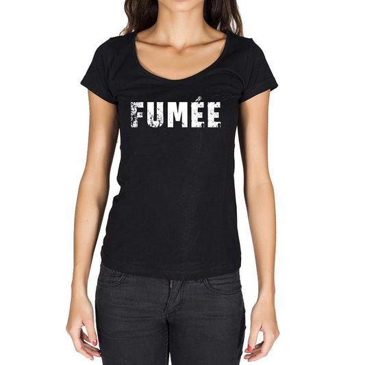 Fumée French Dictionary Womens Short Sleeve Round Neck T-Shirt 00010 - Casual