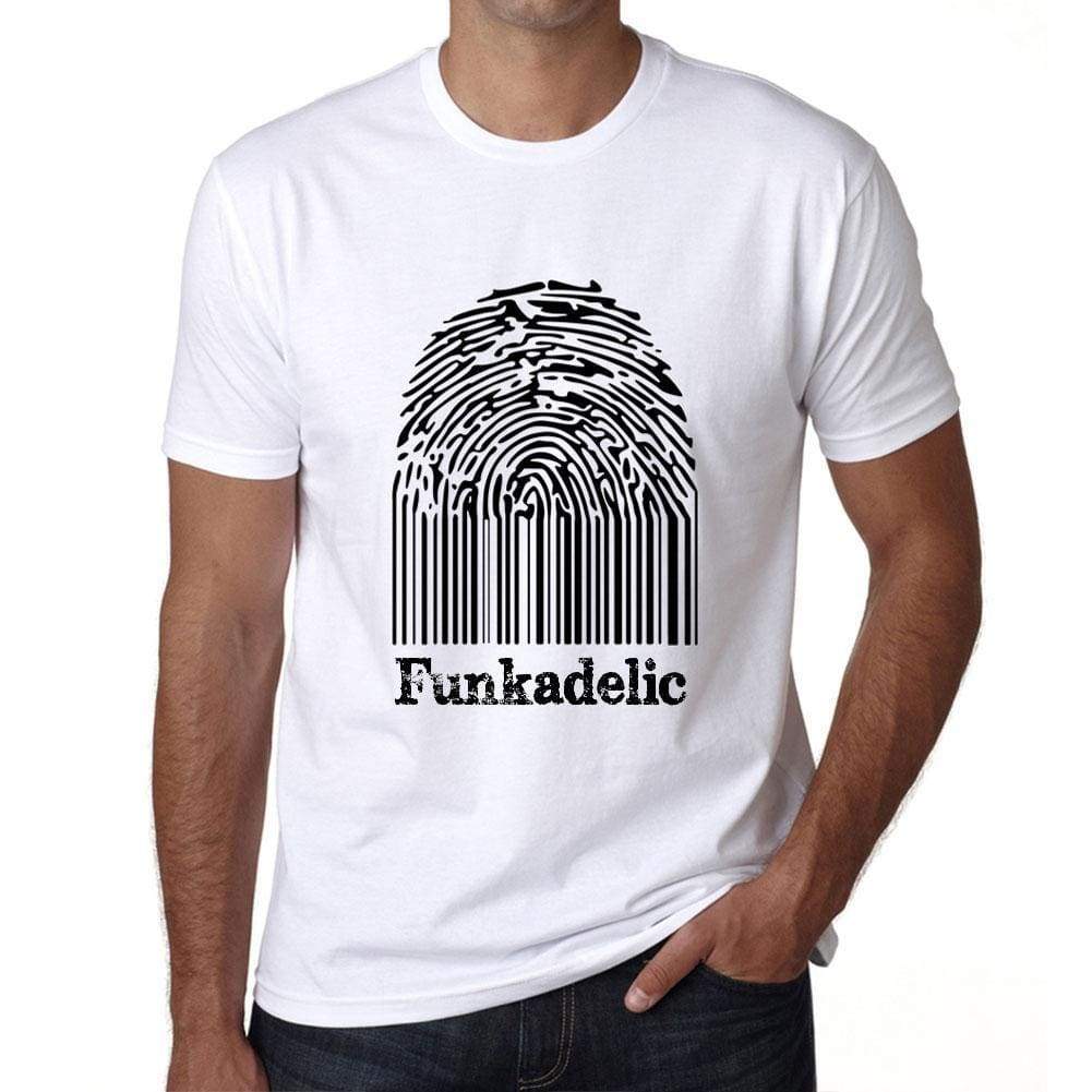 Funkadelic Fingerprint White Mens Short Sleeve Round Neck T-Shirt Gift T-Shirt 00306 - White / S - Casual