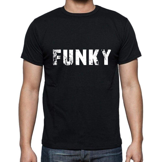 Funky Mens Short Sleeve Round Neck T-Shirt 5 Letters Black Word 00006 - Casual