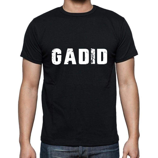 Gadid Mens Short Sleeve Round Neck T-Shirt 5 Letters Black Word 00006 - Casual