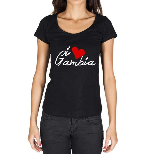 Gambia Womens Short Sleeve Round Neck T-Shirt - Casual