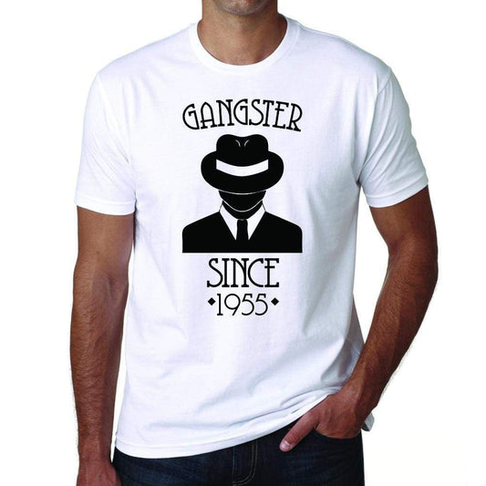Gangster 1955 Mens Short Sleeve Round Neck T-Shirt 00125 - White / S - Casual