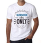 Genuine Vibes Only White Mens Short Sleeve Round Neck T-Shirt Gift T-Shirt 00296 - White / S - Casual