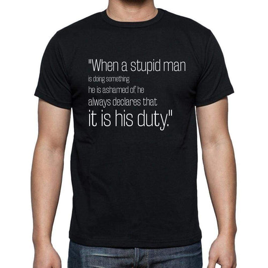 George Bernard Shaw Quote T Shirts When A Stupid Man T Shirts Men Black - Casual