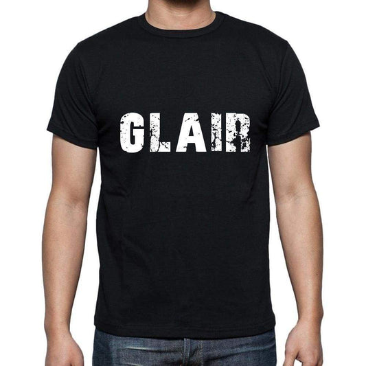 Glair Mens Short Sleeve Round Neck T-Shirt 5 Letters Black Word 00006 - Casual