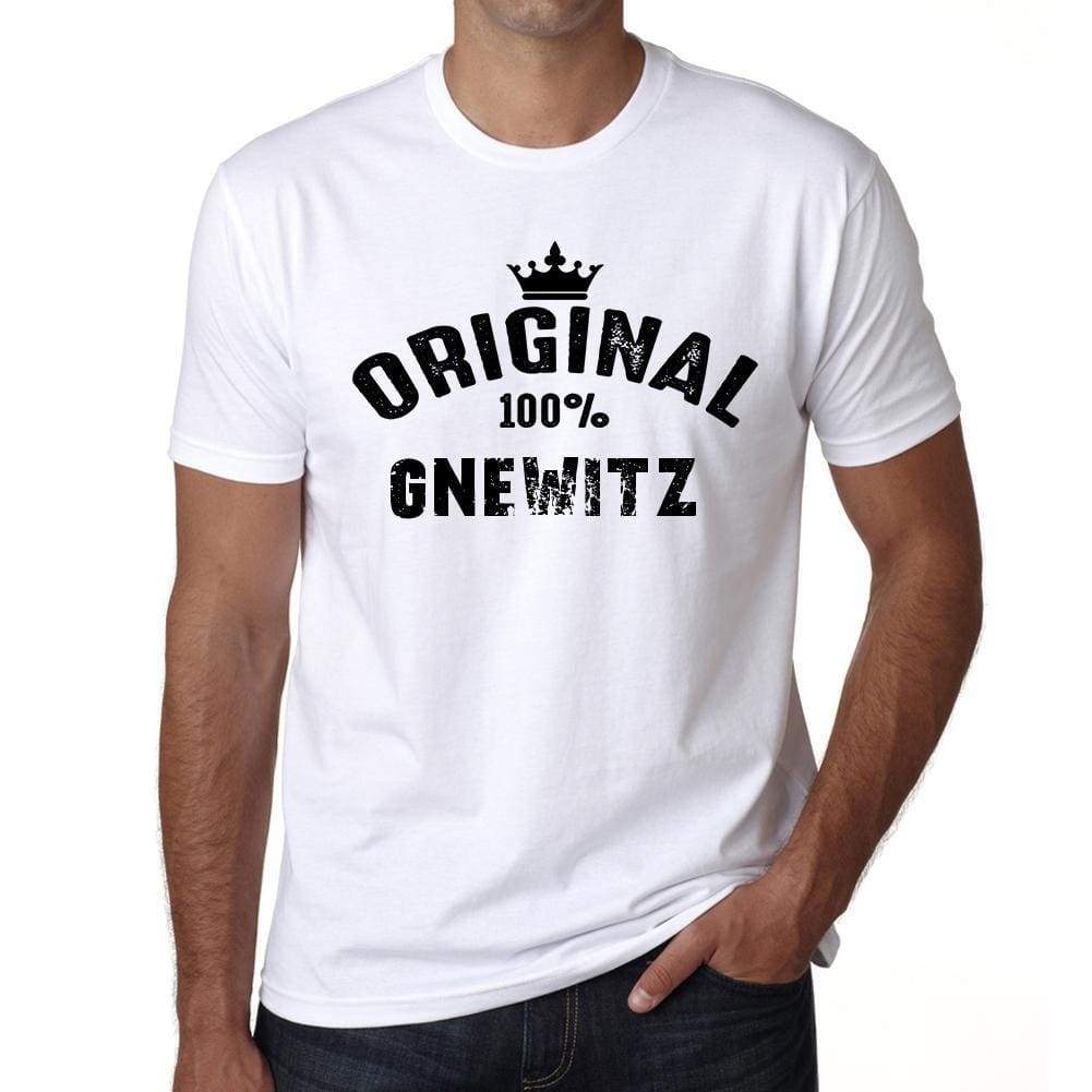 Gnewitz 100% German City White Mens Short Sleeve Round Neck T-Shirt 00001 - Casual