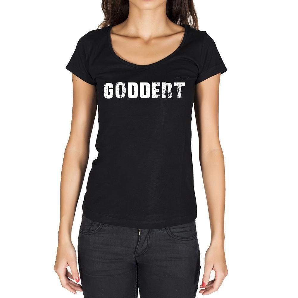 Goddert German Cities Black Womens Short Sleeve Round Neck T-Shirt 00002 - Casual