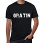gratin Mens Vintage T shirt Black Birthday Gift 00554 - Ultrabasic