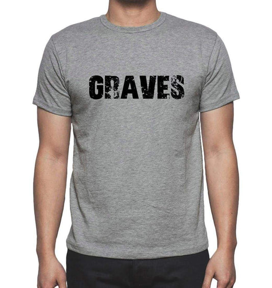 Graves Grey Mens Short Sleeve Round Neck T-Shirt 00018 - Grey / S - Casual