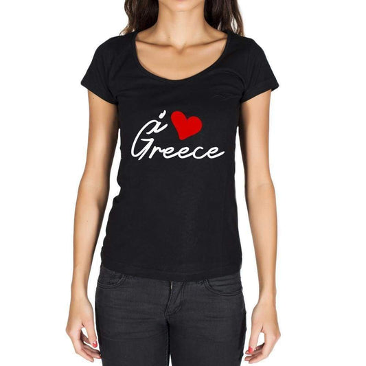 Greece Womens Short Sleeve Round Neck T-Shirt - Casual