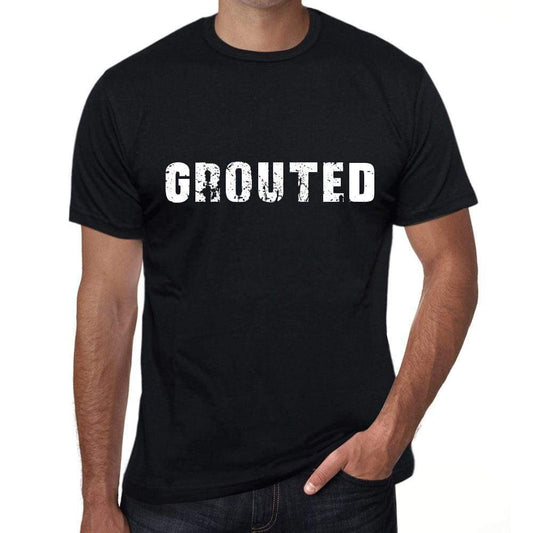 Grouted Mens Vintage T Shirt Black Birthday Gift 00555 - Black / Xs - Casual