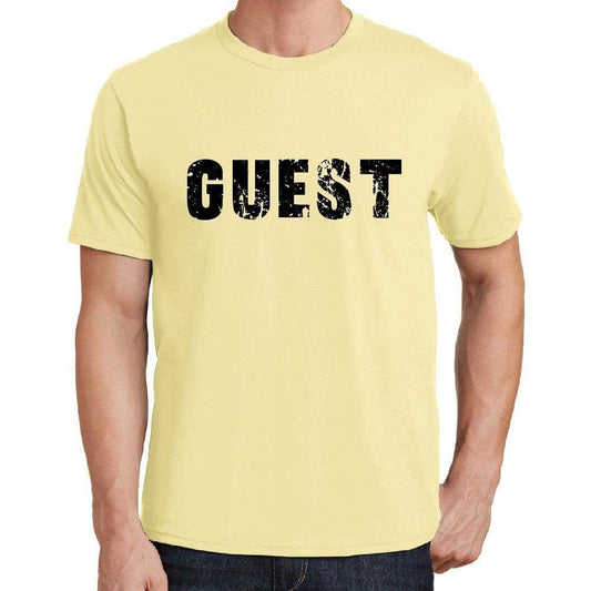 Guest Mens Short Sleeve Round Neck T-Shirt 00043 - Yellow / S - Casual