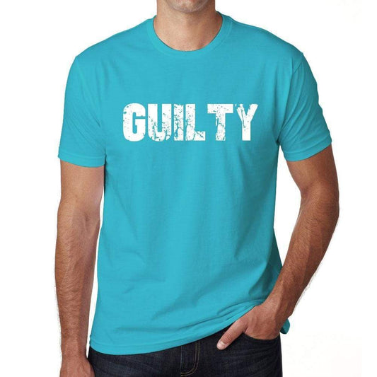 Guilty Mens Short Sleeve Round Neck T-Shirt - Blue / S - Casual