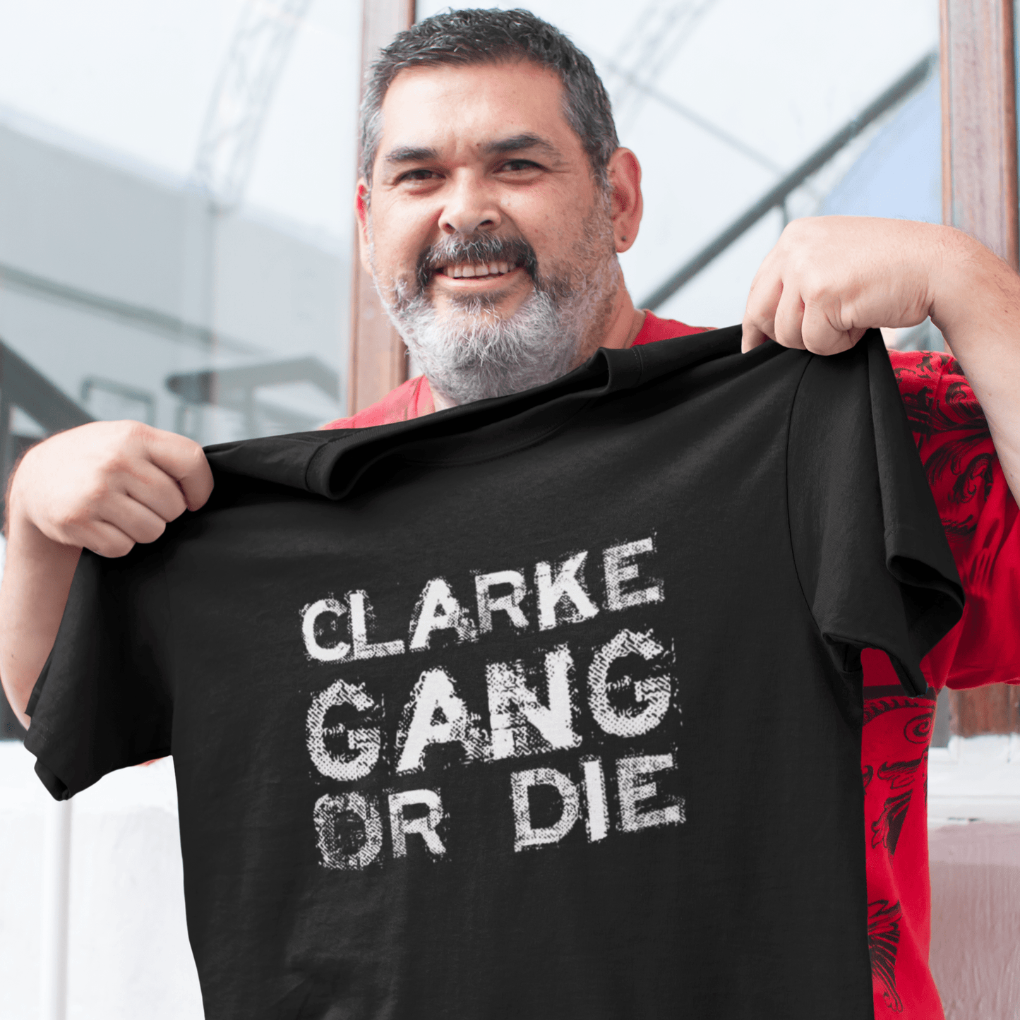 CLARKE Family Gang T-Shirt, Herren T-Shirt, schwarzes T-Shirt, Geschenk-T-Shirt 00033