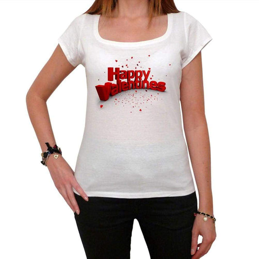 Happy Valentines Tshirt White Womens T-Shirt 00157