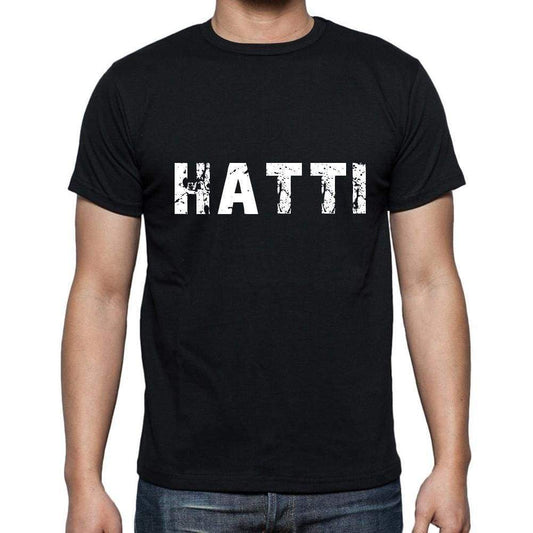 Hatti Mens Short Sleeve Round Neck T-Shirt 5 Letters Black Word 00006 - Casual