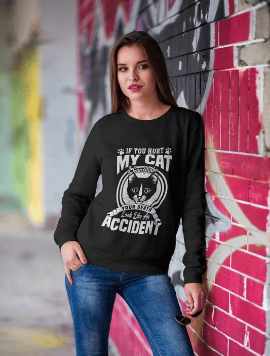 ULTRABASIC Damen-Sweatshirt „Your Death Look Like An Accident“ – sarkastisches Zitat