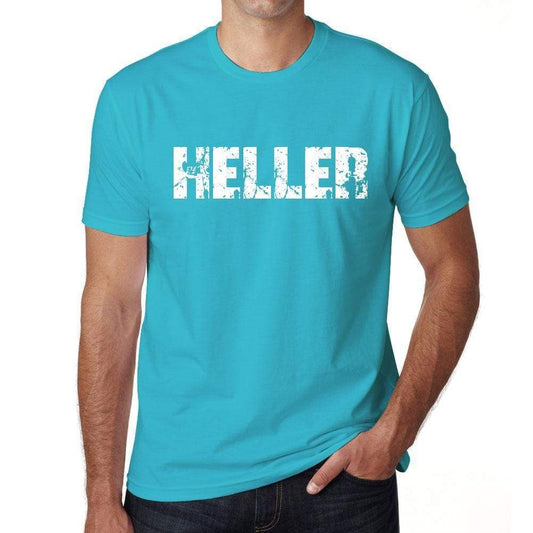 Heller Mens Short Sleeve Round Neck T-Shirt - Blue / S - Casual