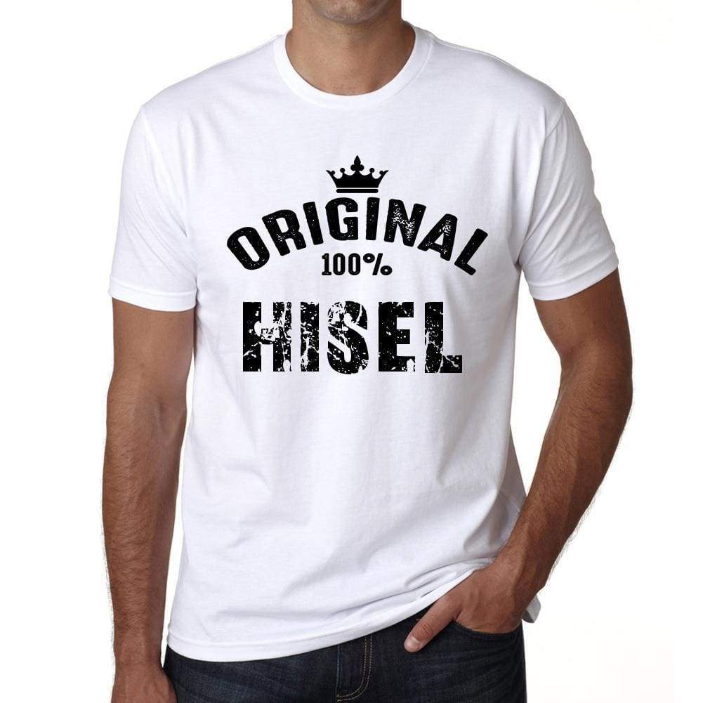 Hisel 100% German City White Mens Short Sleeve Round Neck T-Shirt 00001 - Casual