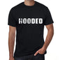 Hooded Mens Vintage T Shirt Black Birthday Gift 00554 - Black / Xs - Casual