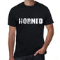 Horned Mens Vintage T Shirt Black Birthday Gift 00554 - Black / Xs - Casual