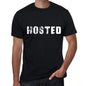Hosted Mens Vintage T Shirt Black Birthday Gift 00554 - Black / Xs - Casual