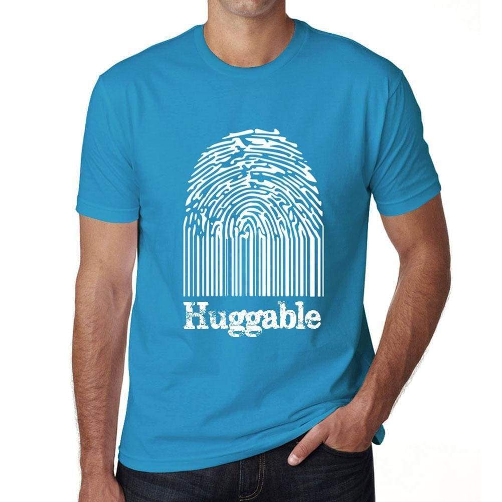 Huggable Fingerprint Blue Mens Short Sleeve Round Neck T-Shirt Gift T-Shirt 00311 - Blue / S - Casual
