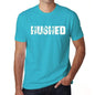 Hushed Mens Short Sleeve Round Neck T-Shirt - Blue / S - Casual