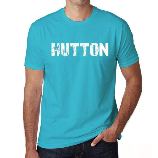 Hutton Mens Short Sleeve Round Neck T-Shirt - Blue / S - Casual