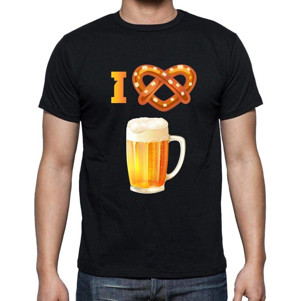I Love Beer Oktoberfest T-Shirt Mens Black T-Shirt 100% Cotton 00202