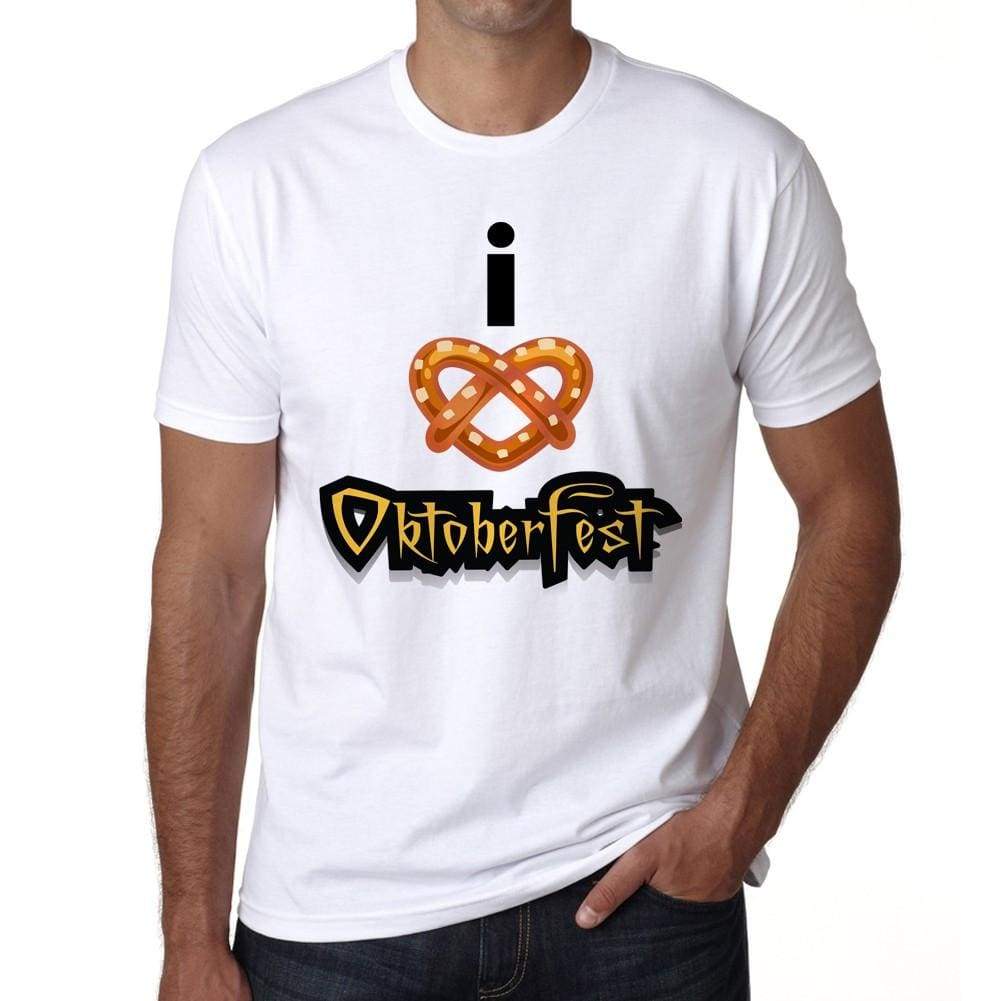 I Love Oktoberfest Oktoberfest T-Shirt Mens White Tee 100% Cotton 00179