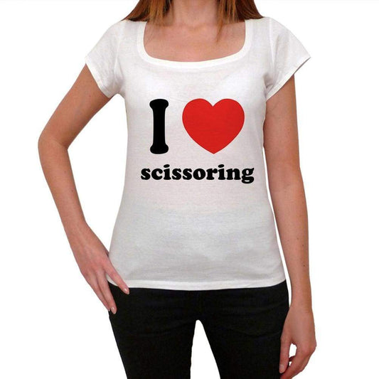 I Love Scissoring Womens Short Sleeve Round Neck T-Shirt 00037 - Casual