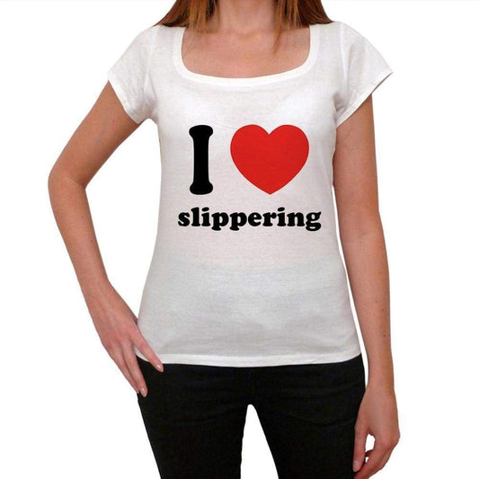 I Love Slippering Womens Short Sleeve Round Neck T-Shirt 00037 - Casual