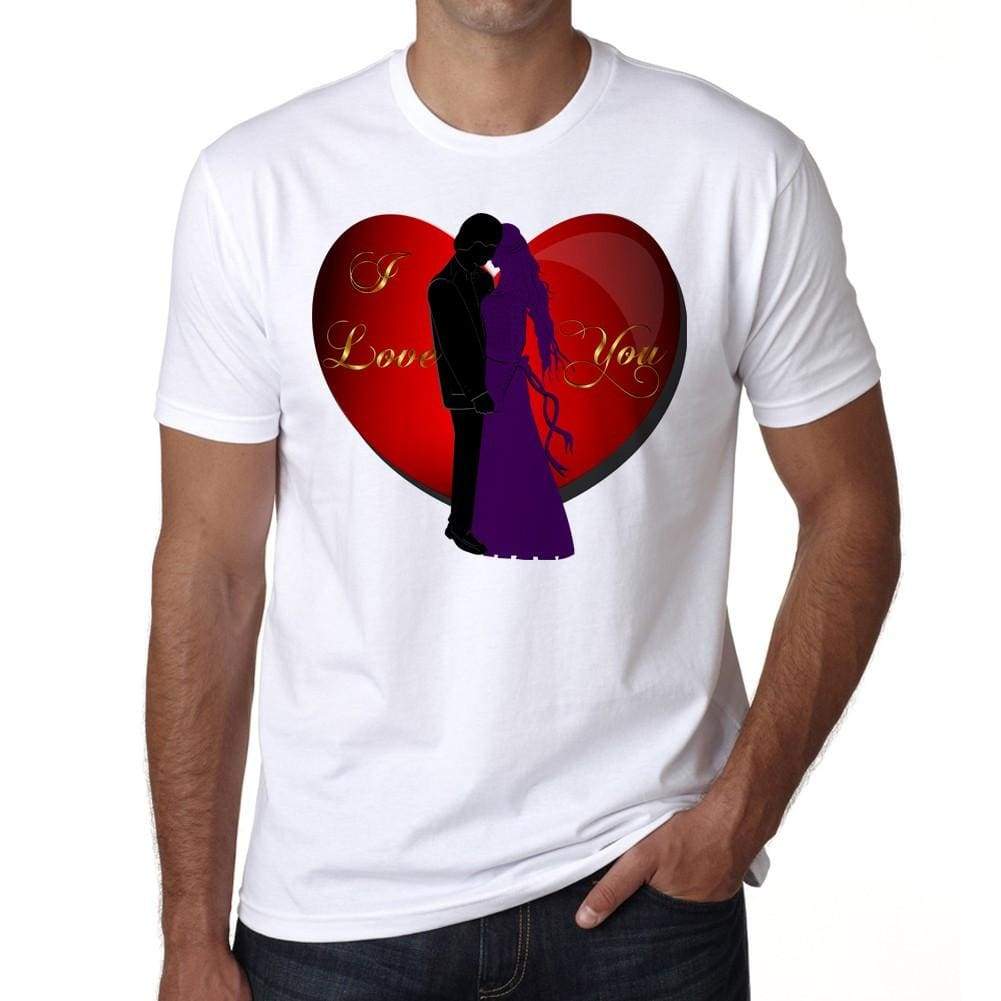 I Love You Valentine Mens Tee White 100% Cotton 00156