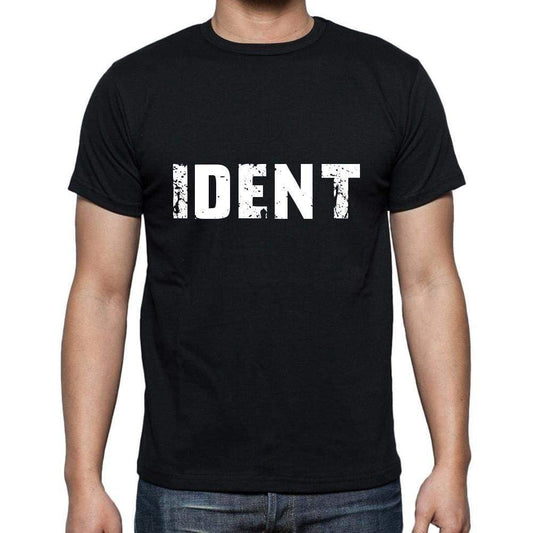 Ident Mens Short Sleeve Round Neck T-Shirt 5 Letters Black Word 00006 - Casual