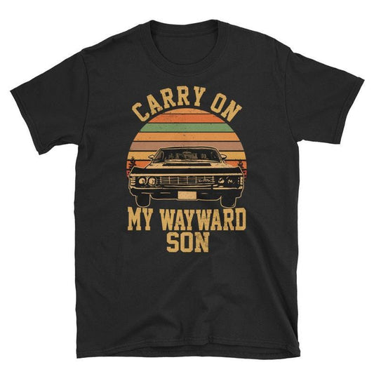 Graphic Unisex T-Shirt Carry on my Wayward Son Supernatural Vintage Tee