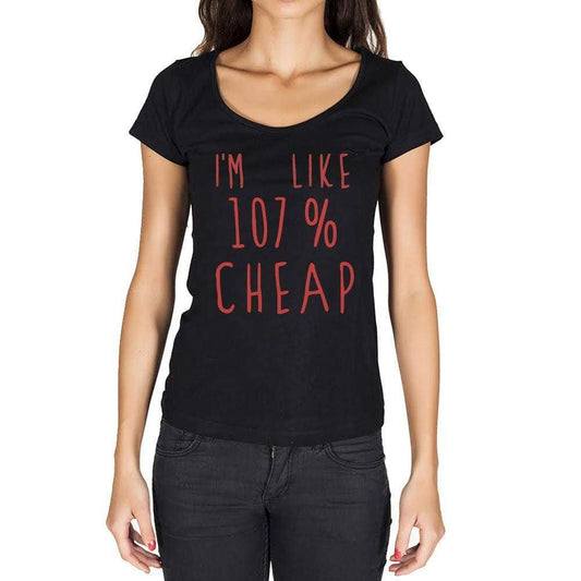 Im Like 100% Cheap Black Womens Short Sleeve Round Neck T-Shirt Gift T-Shirt 00329 - Black / Xs - Casual