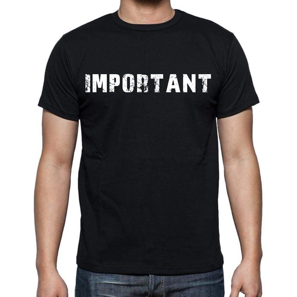 Important Mens Short Sleeve Round Neck T-Shirt Black T-Shirt En