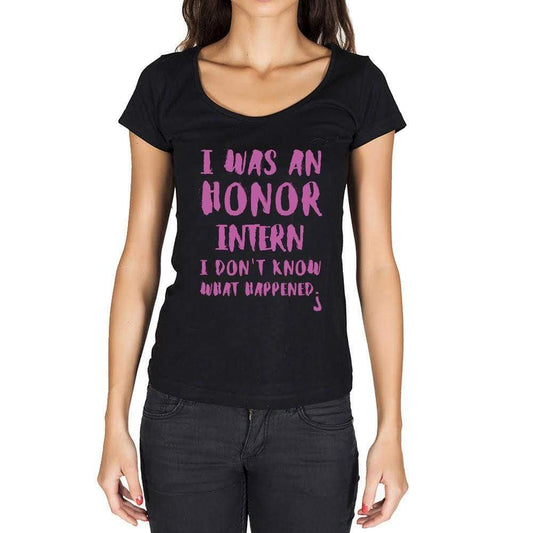 Intern What Happened Black Womens Short Sleeve Round Neck T-Shirt Gift T-Shirt 00317 - Black / Xs - Casual