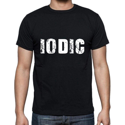Iodic Mens Short Sleeve Round Neck T-Shirt 5 Letters Black Word 00006 - Casual