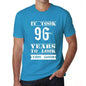 It Took 96 Years To Look This Good Mens T-Shirt Blue Birthday Gift 00480 - Blue / Xs - Casual