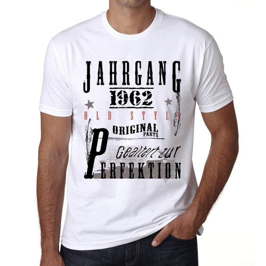 Jahrgang Birthday 1962 Mens Short Sleeve Round Neck T-Shirt Gift T-Shirt 00350 - White / Xs - Casual