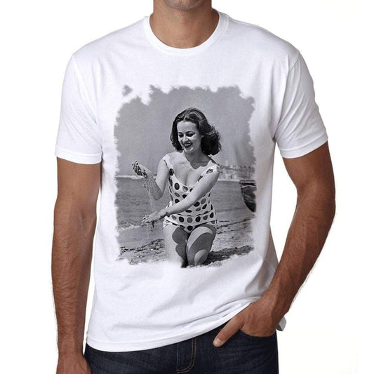 Jeanne Moreau Beach Mens T-Shirt White Birthday Gift 00515 - White / Xs - Casual