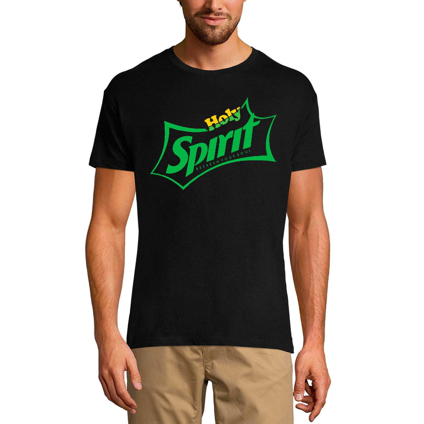 ULTRABASIC Herren T-Shirt Heiliger Geist – Seelenbibel Religiöses Shirt
