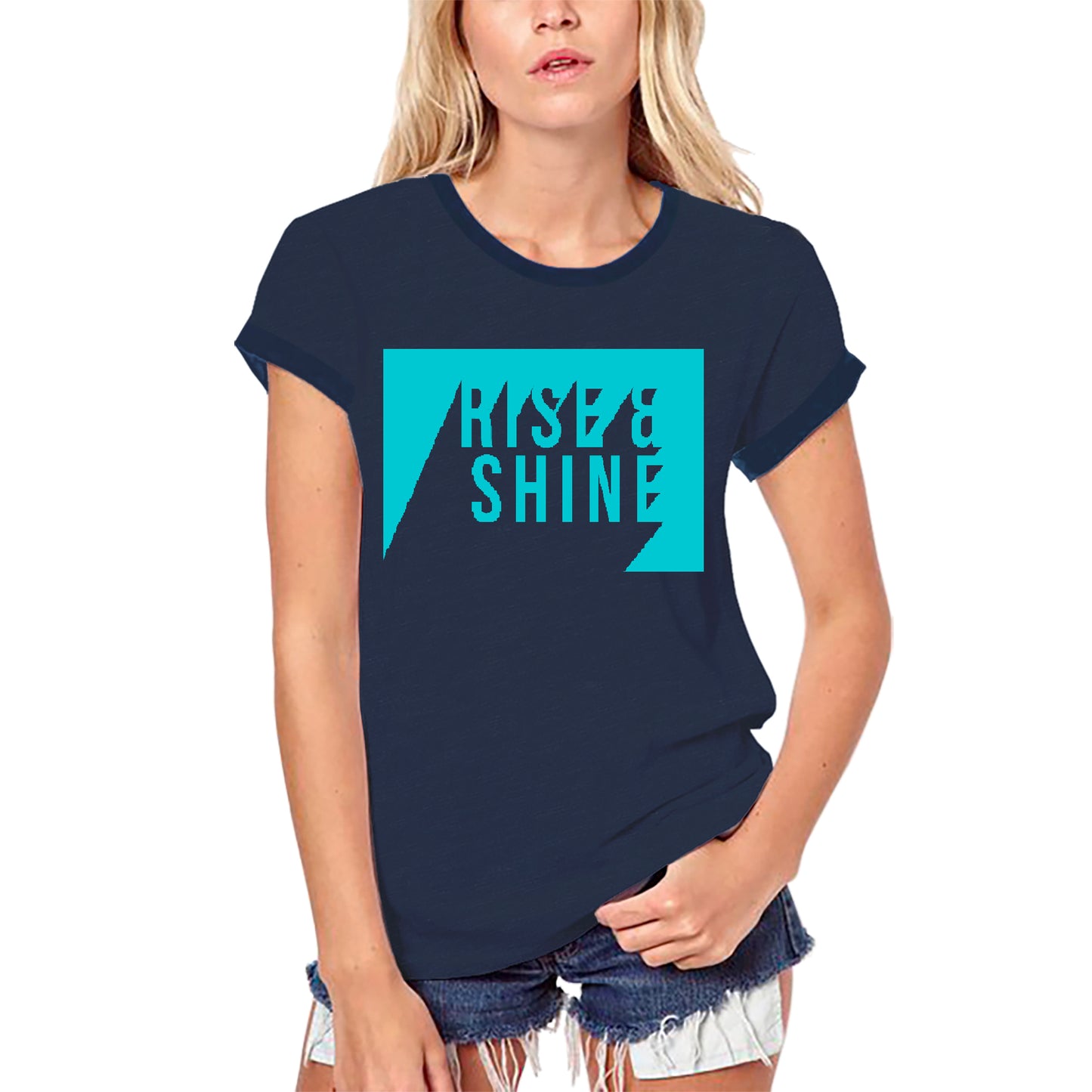 ULTRABASIC Damen Bio-T-Shirt Rise and Shine – Soul Bible Religiöses Shirt