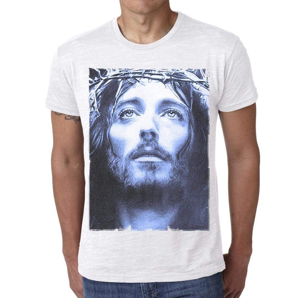 Jesus Christ Blue: Mens T-Shirt Celebrity Star One In The City