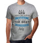 July Only The Best Are Born In July Mens T-Shirt Grey Birthday Gift 00512 - Grey / S - Casual